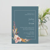 Einladung zur Hochzeit von Wasserfarben (Stehend Vorderseite)