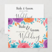 Einladung zur Hochzeit von Wasserfarben Postkarte (Vorne/Hinten)