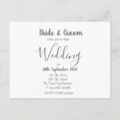 Einladung zur Hochzeit von Wasserfarben Postkarte (Rückseite)