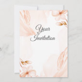 Einladung zur Hochzeit von Wasserfarben, rosa (Rückseite)