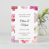 Einladung zur Hochzeit von Wasserfarben | Rotgold (Stehend Vorderseite)