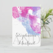 Einladung zur Hochzeit von Watercolor Butterfly Ra (Stehend Vorderseite)