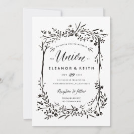 Einladung zur Hochzeit von Watercolor Woodland - G