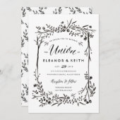 Einladung zur Hochzeit von Watercolor Woodland - G (Vorne/Hinten)