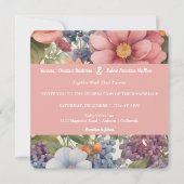 Einladung zur Hochzeit von weichgestrichenen Blume (Vorderseite)