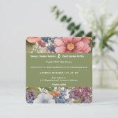 Einladung zur Hochzeit von weichgestrichenen Blume (Stehend Vorderseite)