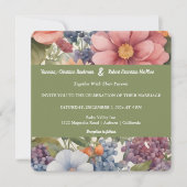 Einladung zur Hochzeit von weichgestrichenen Blume (Vorderseite)