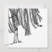 Einladung zur Hochzeit von Weiß und Schwarz (Rückseite)