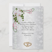 Einladung zur Hochzeit von weißen Orchideen (Rückseite)