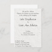 Einladung zur Hochzeit von weißer Blüte (Vorne/Hinten)