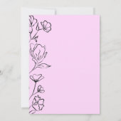 Einladung zur Hochzeit von weißer Blüte (Rückseite)