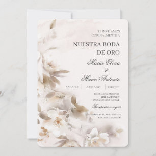 Einladung zur Hochzeit von weißer Blüte