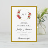 Einladung zur Hochzeit von weißer Blüte (Stehend Vorderseite)