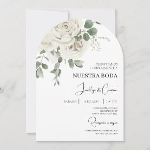 Einladung zur Hochzeit von weißer Blüte