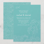 Einladung zur Hochzeit von Wellen Beach (Vorne/Hinten)