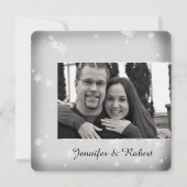 Einladung zur Hochzeit von White and Silver Snowfl (Vorderseite)