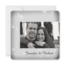 Einladung zur Hochzeit von White and Silver Snowfl