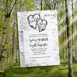 Einladung zur Hochzeit von White Birch Hearts Natu
