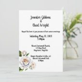 Einladung zur Hochzeit von White Rose, 12x18" (Stehend Vorderseite)