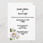 Einladung zur Hochzeit von White Rose, 12x18" (Vorne/Hinten)