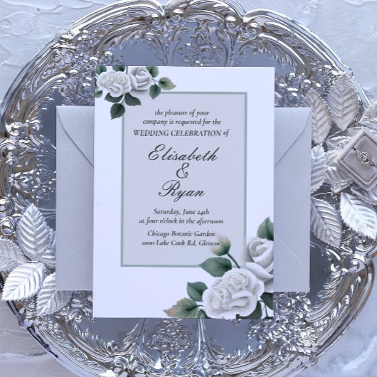 Einladung zur Hochzeit von White Roses