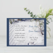 Einladung zur Hochzeit von White Sand Beach (Stehend Vorderseite)
