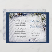 Einladung zur Hochzeit von White Sand Beach (Vorne/Hinten)