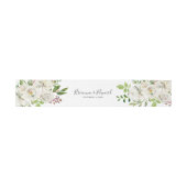 Einladung zur Hochzeit von White Winter Peony Flor Einladungsbanderole (Flach)