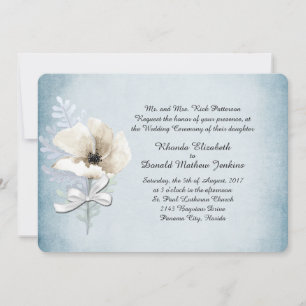 Einladung zur Hochzeit von White Winter Poppy