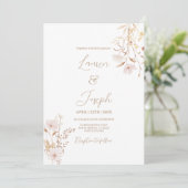 Einladung zur Hochzeit von Wildblumen (Stehend Vorderseite)