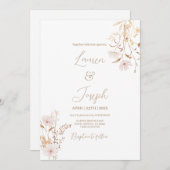 Einladung zur Hochzeit von Wildblumen (Vorne/Hinten)