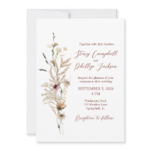 Einladung zur Hochzeit von Wildblumen