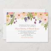 Einladung zur Hochzeit von Wildblumen (Vorderseite)