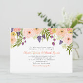 Einladung zur Hochzeit von Wildblumen (Stehend Vorderseite)