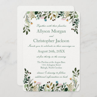 Einladung zur Hochzeit von Wildblumen