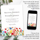 Einladung zur Hochzeit von Wildblumen