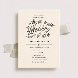 Einladung zur Hochzeit von Wildblumen