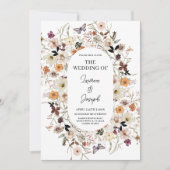 Einladung zur Hochzeit von Wildblumen (Vorderseite)