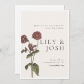 Einladung zur Hochzeit von Wildblumen (Vorne/Hinten)