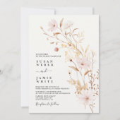 Einladung zur Hochzeit von Wildblumen (Vorderseite)