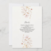 Einladung zur Hochzeit von Wildblumen (Rückseite)