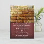 Einladung zur Hochzeit von Wine Cork (Stehend Vorderseite)