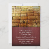 Einladung zur Hochzeit von Wine Cork (Rückseite)