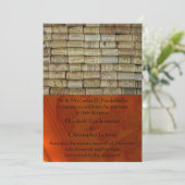 Einladung zur Hochzeit von Wine Cork (Stehend Vorderseite)
