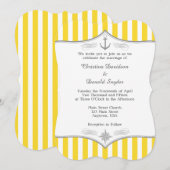 Einladung zur Hochzeit von Yellow White Gray Nauti (Vorne/Hinten)