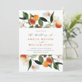 Einladung zur Hochzeit von Zitrusfrüchten (Stehend Vorderseite)