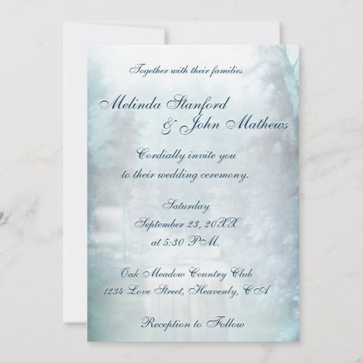 Einladung zur Hochzeit | Wasserfallland (Rückseite)