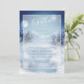 Einladung zur Hochzeit | Watercolor Winter Wonderl (Stehend Vorderseite)