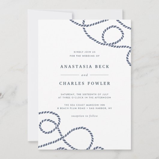 Einladung zur Hochzeit | weiß (Vorderseite)