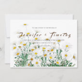 Einladung zur Hochzeit weiße Farbe und Aquarell (Vorderseite)